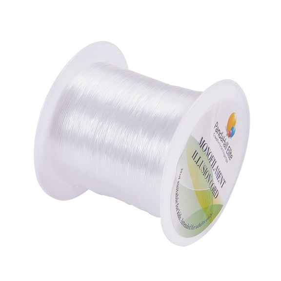 40 Yards Clear Invisible Craft Nylon Thread 0.4mm Monofilament Fishing Line Bead String Cord for Gemstone Jewelry Making Bracelet Hanging Decoration
