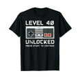 thumbnail image 1 of 40 Year Old Forty Birthday Gift Level 40 Unlocked Gamer T-Shirt, 1 of 5