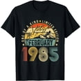 thumbnail image 1 of 40 Years Old Gift Vintage February 1985 40th Bday Men Women T-Shirt, 1 of 3