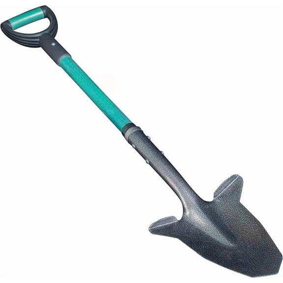 SHFD3 40" Yellow Garden Spade Shovel - Gardening Shovel with a 9" x 11" Beveled Blade, Steel-Reinforced Fiberglass Long Handle & Cushioned D-Grip - Digging Spade for Planting