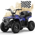 thumbnail image 1 of 40 cc Trail Blazer Ride-On Buggy,4 Stroke Dual-Speed Off-road 4-Wheeler, Key-Lock Safe & 10-15mph, Front & Rear Shocks and Knobby Tires for Grass, Dirt and Gravel,BLUE, 1 of 9