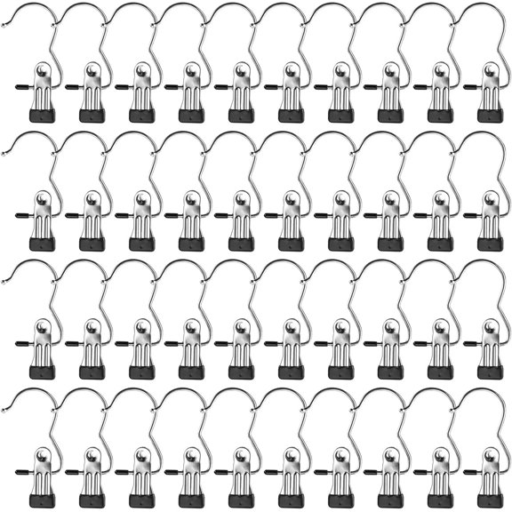 40 count Boot Hanger Clips, Stainless Steel Laundry Hooks, Closet  Clips, Space Saving for Jeans, Hats, Tall Boots, Towels