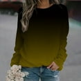 thumbnail image 1 of Up to 40% off fashion Clearance Women St. Patrick's Day Sweatshirts Gifts Ohufall Women's Tops Gradient Print Long Sleeves Pullover Crewneck Sweatshirt Casual Loose Sweatshirt, 1 of 5