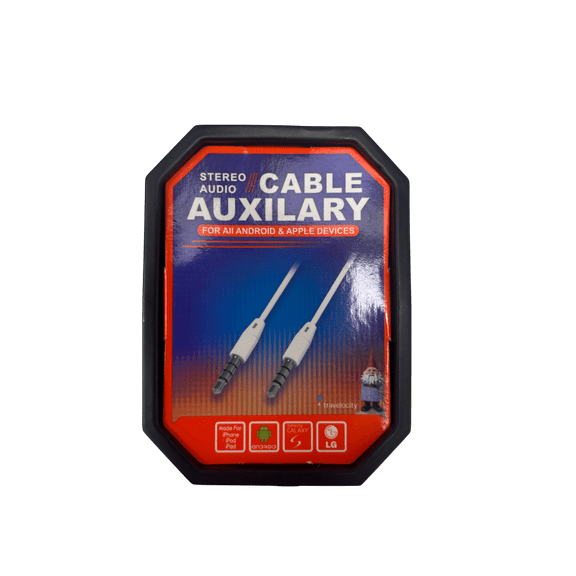 40 ft Audio Aux Cable White, Durable Cord for Car Stereo, Speakers, DJ Setups, Guitar Amps, TVs, Reliable Sound Connection, Quality Electronics Accessory, Bulk, White