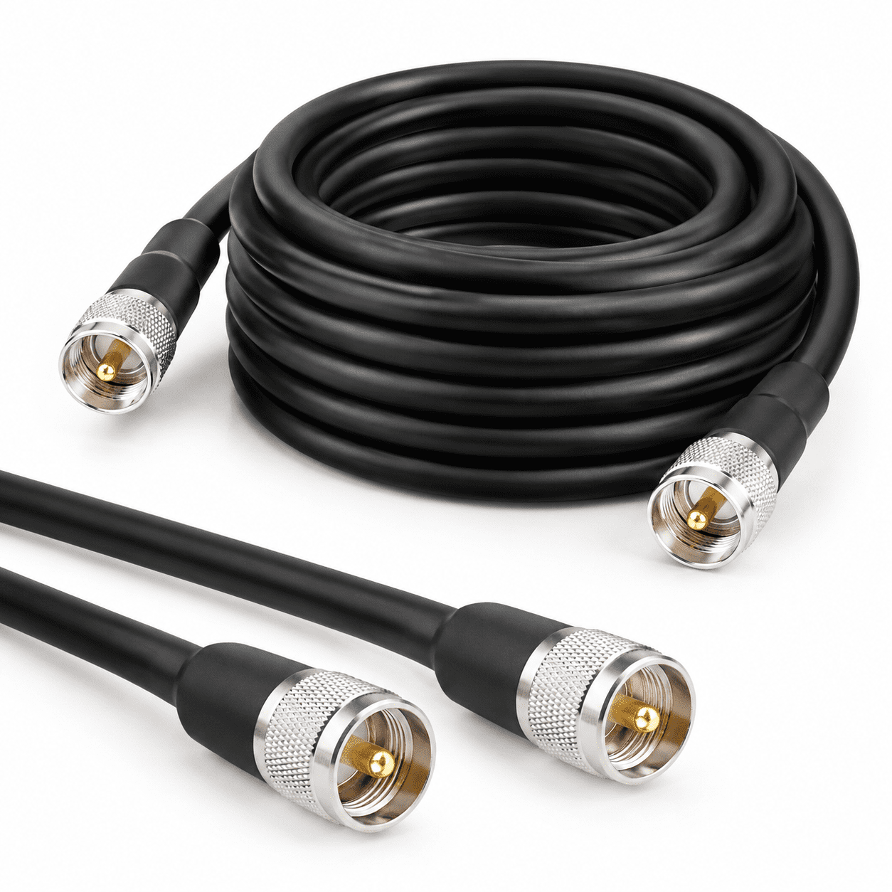 Custom Rf Cable 40 ft KMR400 PL259 Male to Male Low Loss Coaxial Cable for Ham Radio ...