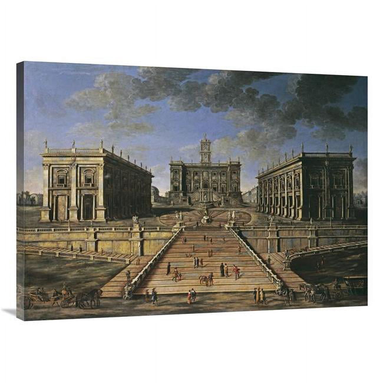 40 in. A View of the Piazza Del Campidoglio, Rome Art Print - Roman ...