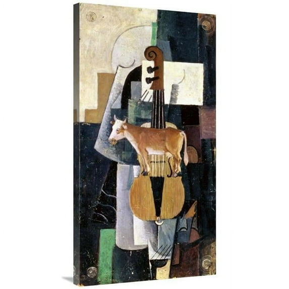 40 in. Cow & Violin, 1913 Art Print - Kazimir Malevich
