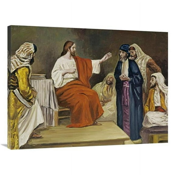 40 in. Jesus in the Synagogue Art Print - Robert Leinweber