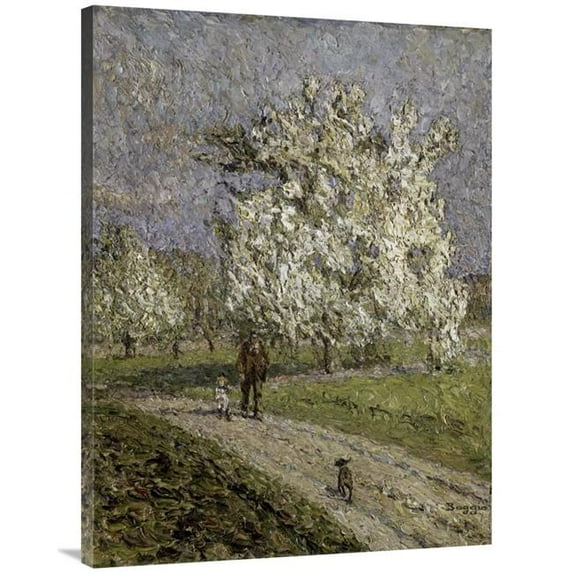 40 in. Le Grand Poirier En Fleurs Art Print - Emilio Boggio