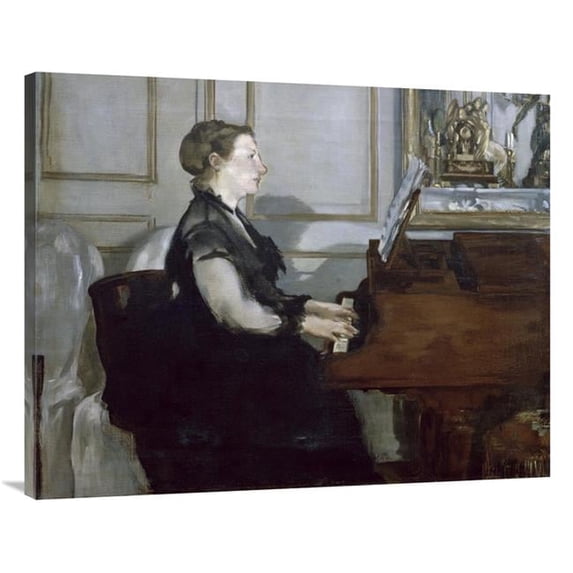 40 in. Madame Manet Au Piano Art Print - Edouard Manet
