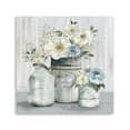thumbnail image 1 of 40 in. Rustic Grey Flowers Canvas Wall Art, 1 of 1