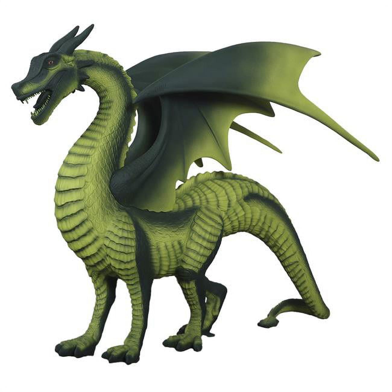 40 in. Standing Dragon Figurine, Lime Green & Dark Green