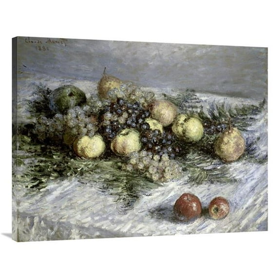 40 in. Still Life with Pears & Grapes Art Print - Claude Monet