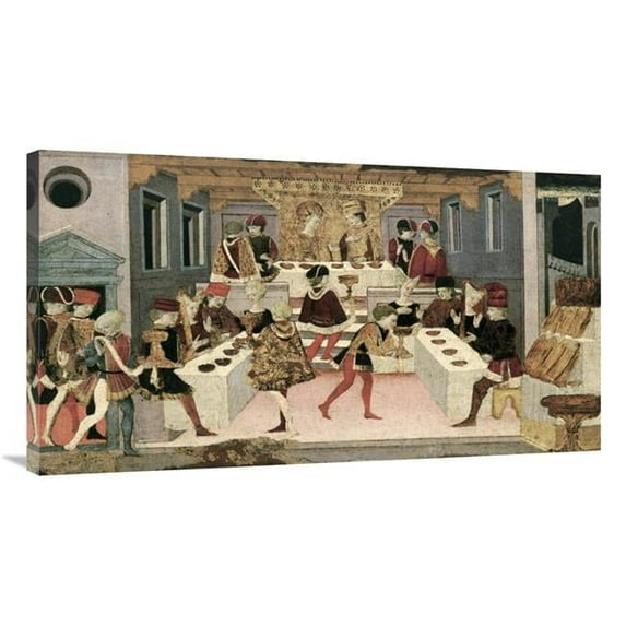 40 in. Story of Alatiel - Detail Art Print - Master of Jarves Cassoni