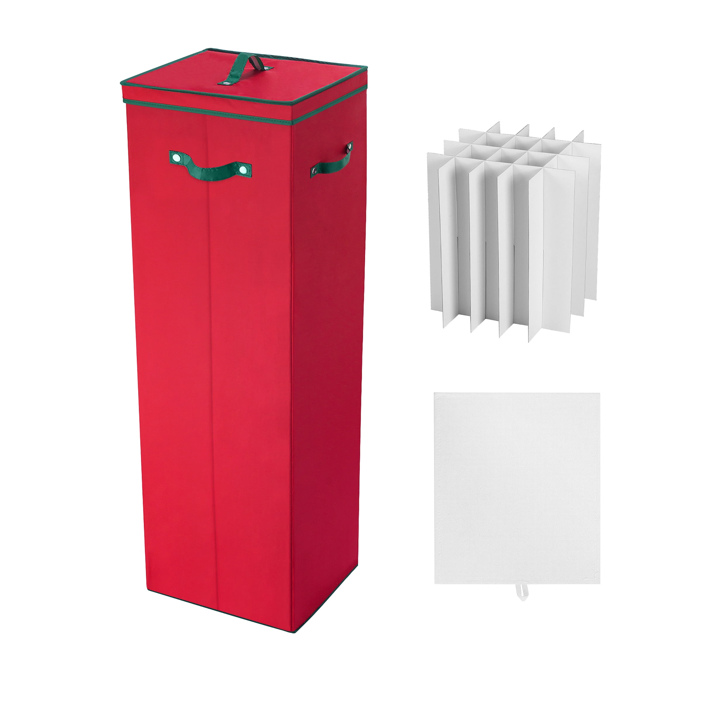 40 in. Tall Gift Wrap Holder Case Red Wrapping Paper Storage Box for Rolls Walmart