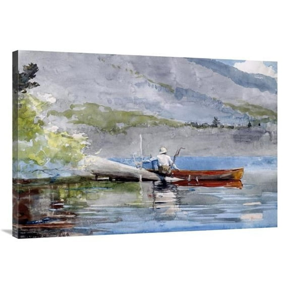 40 in. The Red Canoe Art Print - Winslow Homer