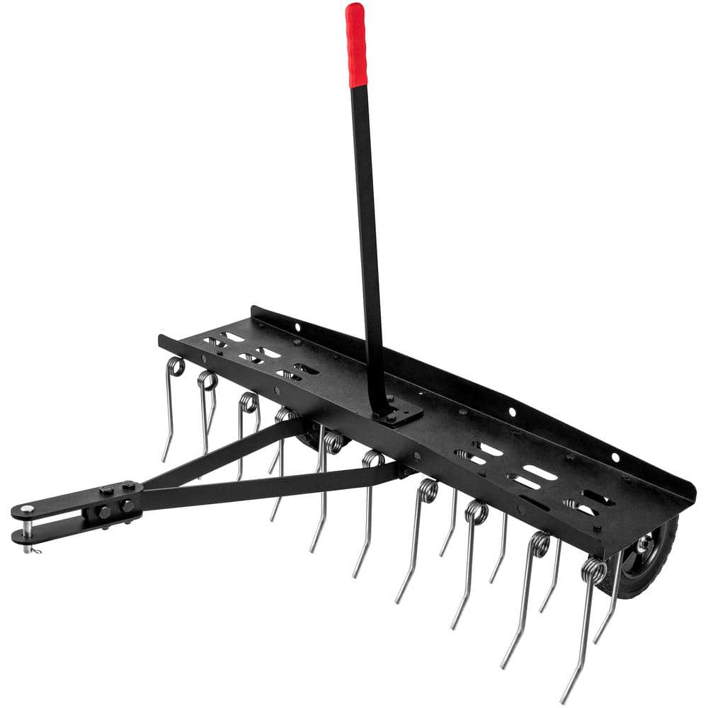 40 in. Tow Behind Dethatcher with 20 Steel Spring Tines Outdoor Lawn