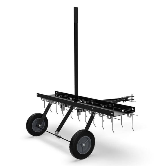 40 in. Tow Behind Tine Dethatcher for Lawn Tractors Landscape Rake