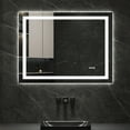 thumbnail image 1 of 40 in. W x 32 in. H Rectangular Frameless LED Light Anti-Fog Wall Mounted Bathroom Vanity Mirror Front Light and Backlit, 1 of 19