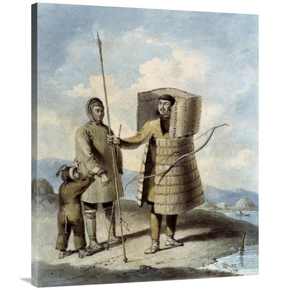 40 in. Warrior with a Shield Art Print - William Alexander