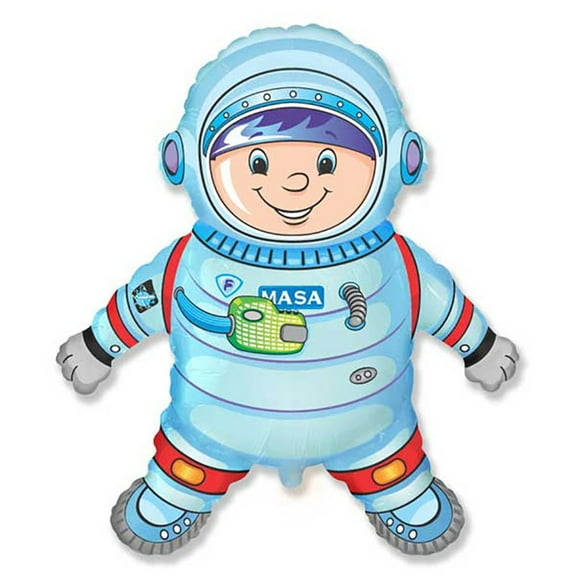 40 inch Astronaut Space Boy - Blue Foil Mylar Balloon - Party Supplies Decorations