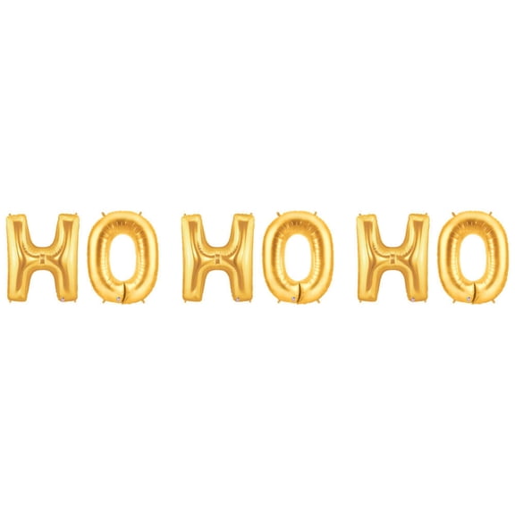 40 inch Betallic Ho Ho Ho - Megaloon Letters Kit Foil Mylar Balloon - Party Supplies Decorations