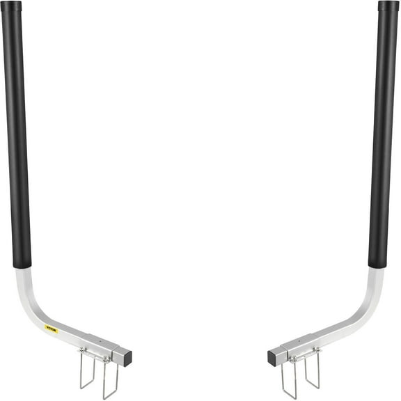 40-inch Boat Trailer Guide-ons, 2-Pack Galvanized Steel Rustproof Trailer Guides with Black PVC Pipes, Mounting Kit Included for Ski, Fishing, or Sailboat Trailers