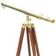 thumbnail image 1 of 40-inch Clear Coated Solid Floor Standing Brass Harbormaster Telescope on a Mahogany Tripod with Standard Mount, 1 of 3