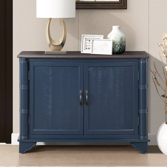 40-inch Console Table with Zinc Alloy Handles, Four Colors to Match Home Style, Safe R-angle Design