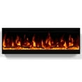 thumbnail image 1 of cooboom 40-Inch Electric Fireplace, Ultra-Thin Wall Mounted Heater, Remote Control, Log & Crystal Display, 1 of 8