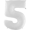 thumbnail image 1 of 40 inch Number 5 - White Foil Mylar Balloon - Party Supplies Decorations, 1 of 1