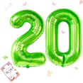 thumbnail image 1 of 40 inch Number Balloon 0-9 Green Large Number 20 Balloons,Digital Balloons for Birthday Party Celebration Decorations Supplies, Helium Foil Number Balloons for Wedding Anniversary, 1 of 18