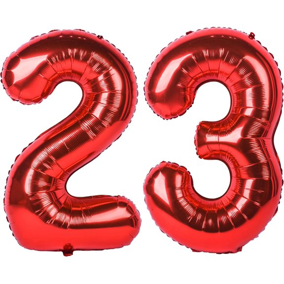40 inch red big number 23 birthday party decoration foil polyester film balloons anniversary party wedding for girls and boys digit 23