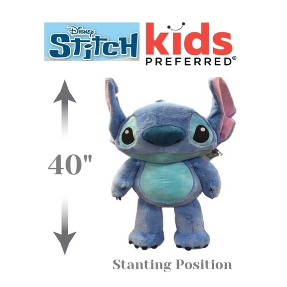 40-inches Disney Lilo & Stitch Jumbo Size Blue Alien Stitch Plush Officially Licensed Kids Toys