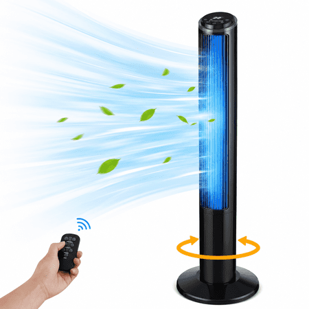 40 inches Tower Fan,Ultra Quiet Fans for Home,3 Speeds and 2 Modes, 15H Timer,with Remote, LED Display