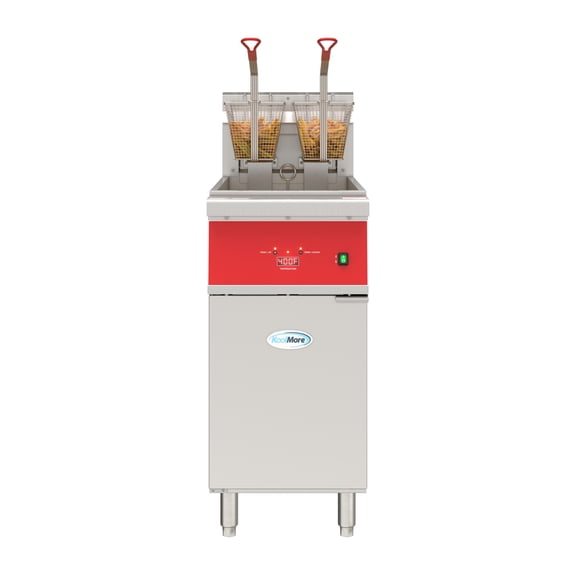 40 lb. Commercial Electric Floor Fryer, 240V 3-Phase in Stainless-Steel (KM-FDF40-EE)