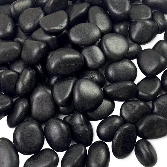 40 lbs Black River Rocks for Outdoor Landscaping, 1-2 Inch Decorative Black Pebbles Stones for Planter, Garden Rocks, Vase, Home Dcor, Plant Rocks, Paving Stones and Fountain