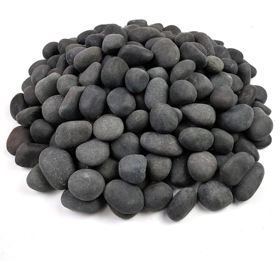 40 lbs Black Stones for Landscaping, 1-2 Inch Small Pebbles Natural Decorative Black River Rocks for Plants Aquarium Outdoor Garden Walkways Paving and Yards