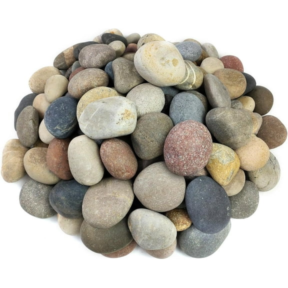 40 lbs Garden Rocks Mexican Beach Pebbles, 3-4 Inch Decorative Large River Rocks for Landscaping Aquarium Yard Garden Paving Large  Crafting and Walkways