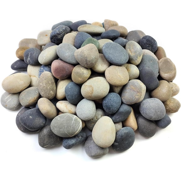 40 lbs Garden Rocks Pebbles, 2-3 Inch Decorative Large River Rocks for Landscaping, Painting, Aquarium, Plants, Crafting, Walkways and Outdoor Decorative Stones