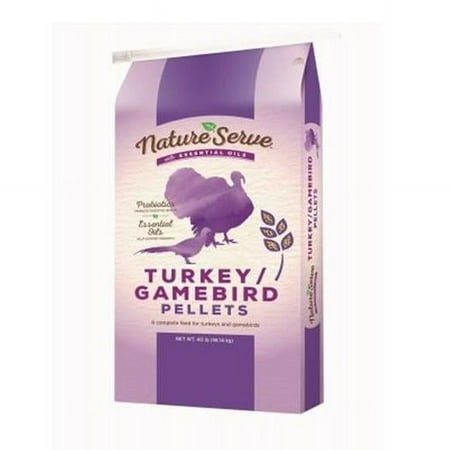 40 lbs NatureServe Turkey & Gamebird Pellets with Essential Oils