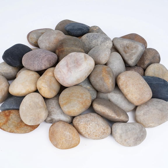 40 lbs River Rocks for Landscaping, 2"-3" Decorative Garden Stones for Plants, Flower Pots, Vase, Walkways, Yard, Natural Rocks for Aquarium, Fish Tank