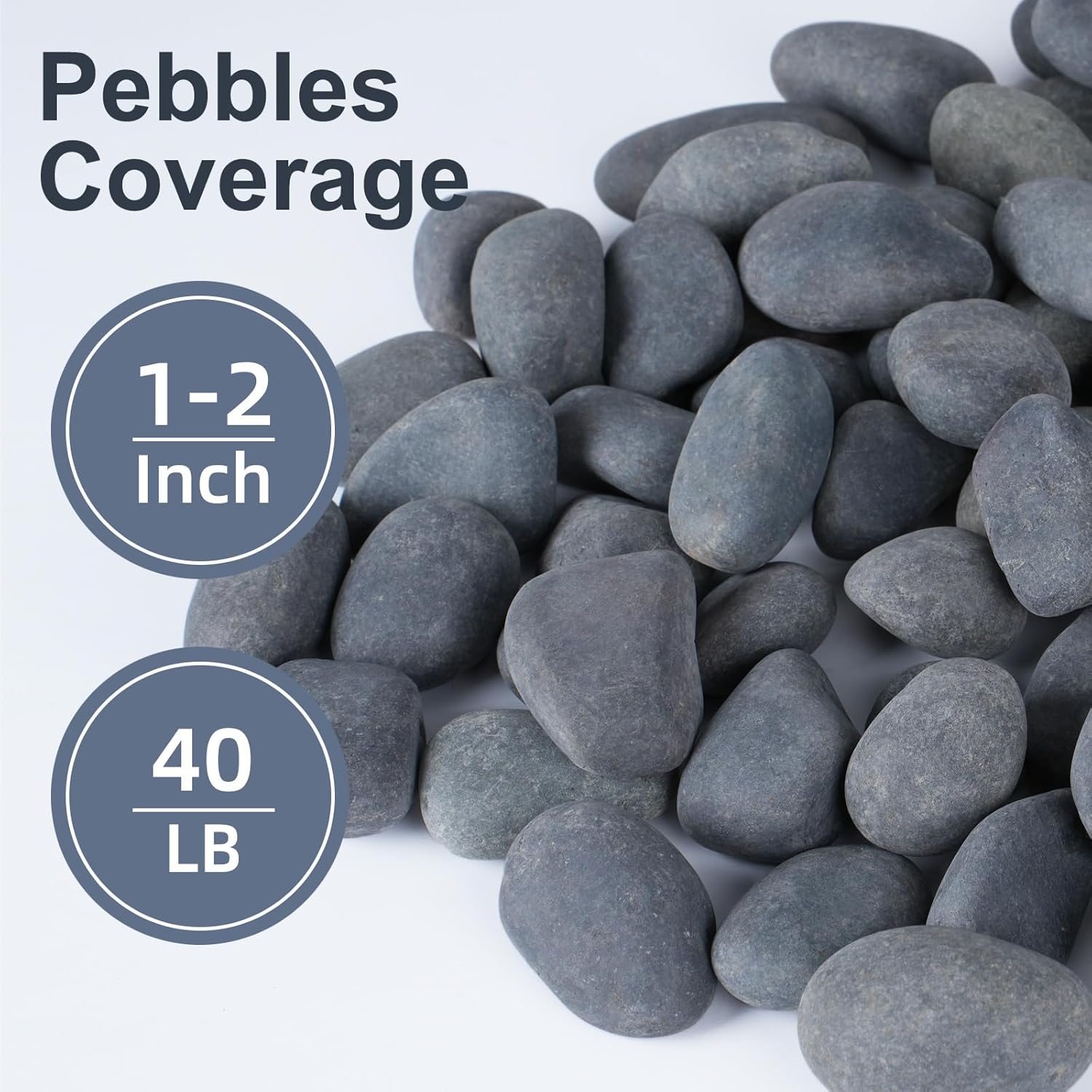 Walmart Rocks 40 lbs River Rocks for Landscaping, 1-2 inch Natural Rocks for Aquarium ...