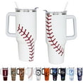 thumbnail image 1 of 40 oz Baseball Themed Gifts Tumbler for Men with Handle Straw Lid 40oz Baseball Lover Gift Double Stainless Steel Insulated Cup Baseball Travel Coffee Mug Gifts for Boys who Love Baseball, 1 of 6