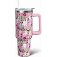 thumbnail image 1 of 40 oz Basset Hound Tumbler with Handle, Insulated Stainless Dog Tumbler Coffee Travel Mugs Cup Water Bottle Basset Hound Lovers Gifts for Women Girls, 1 of 6