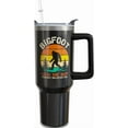thumbnail image 1 of 40 oz Bigfoot Tumbler with Handle - Sasquatch Gifts Cup for Men, Dad - Father''s Day, Birthday, Christmas Gift Idea, 1 of 6