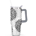 thumbnail image 1 of 40 oz Bohemia Tumbler with Handle Flip Straw Lid Travel 40oz Boho Tumblers Lids Straws Vacuum Insulated Leak Proof Stainless Steel Cup Mug Unisex Gifts, 1 of 5
