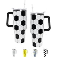 thumbnail image 1 of 40 oz Boy Soccer Water Bottle Gifts Tumbler with Handle Straw Lid 40oz Soccer Lover Gift Double Stainless Steel Insulated Soccer Cup Travel Coffee Mug Soccer Water Bottles for Boys, 1 of 6
