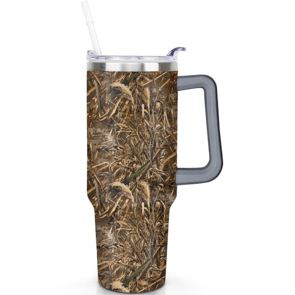 40 oz Camouflage Tumbler Camouflage Theme 40oz Tumbler with Handle Spill Proof Lid Straw Double Insulated Ideal Travel Coffee Cup Camouflage Gifts Travel Tumbler Must Have