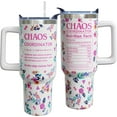 thumbnail image 1 of 40 oz Chaos Coordinator Tumbler with Handle Lid and Straw, Thank You Gifts for Women, Coworker, Manager, Employee Appreciation - Chaos Coordinator Gifts Cup Teacher Appreciation Gift, 1 of 6